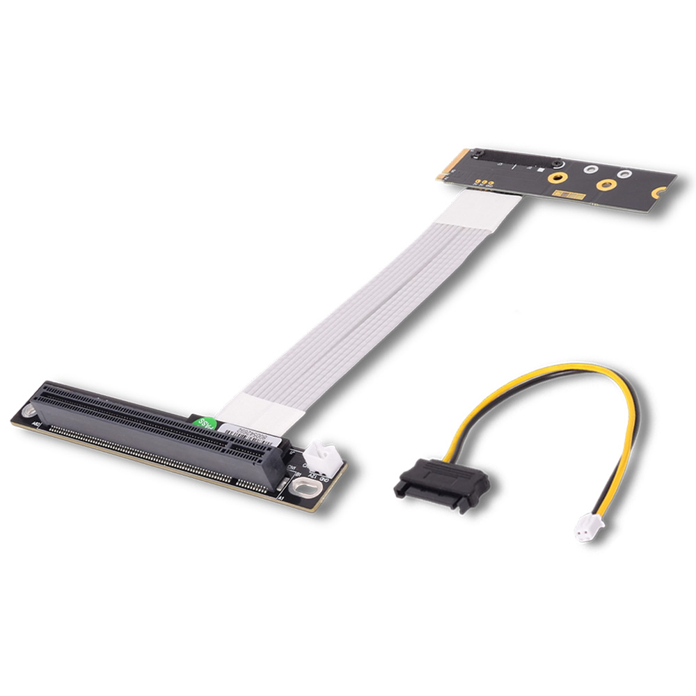 ADT M.2 NGFF NVMe key M to PCI - Pcie 4.0 X16 Riser Cable 90 Degree 评论和价格