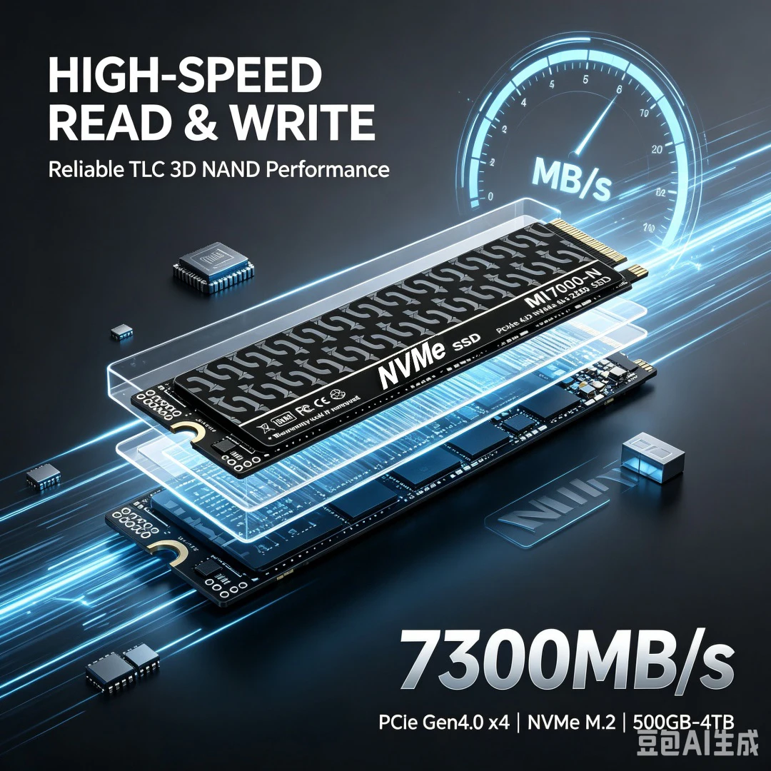 MI7000-N 7300MB/s SSD 1TB 2TB  - M.2 Nvme 4Tb Pcie 4.0 Ssd 评论和价格
